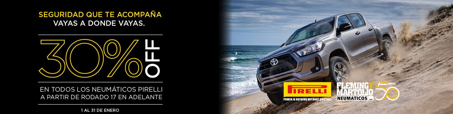 Promo 30% Off en productos Pirelli seleccionados